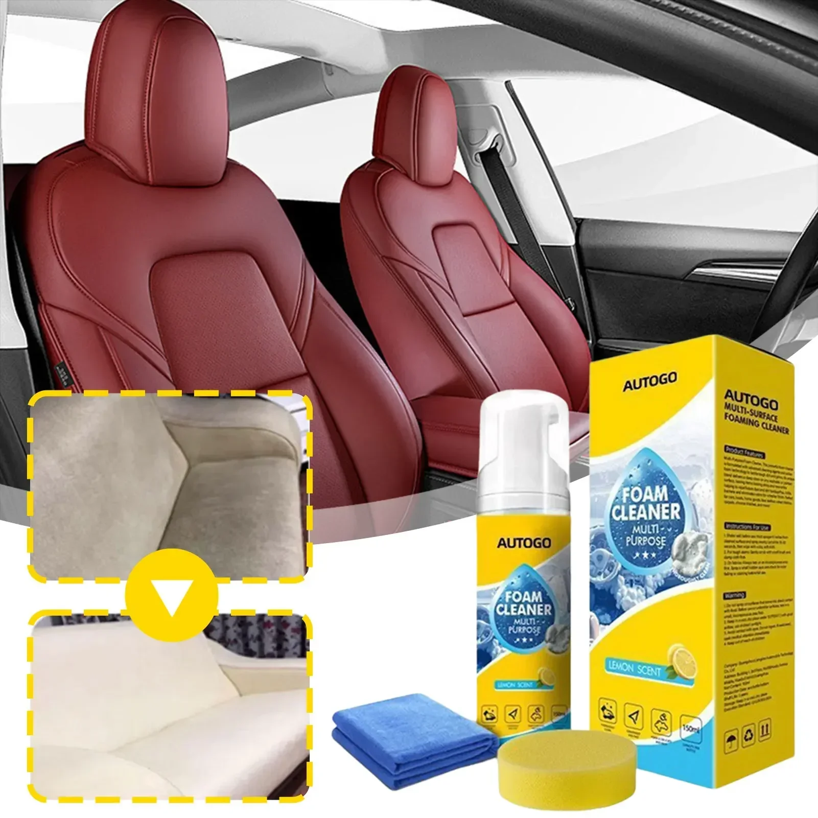 Leather Cleaner Interior - 150ml 다목적 폼 클리너 자동차 내부용
