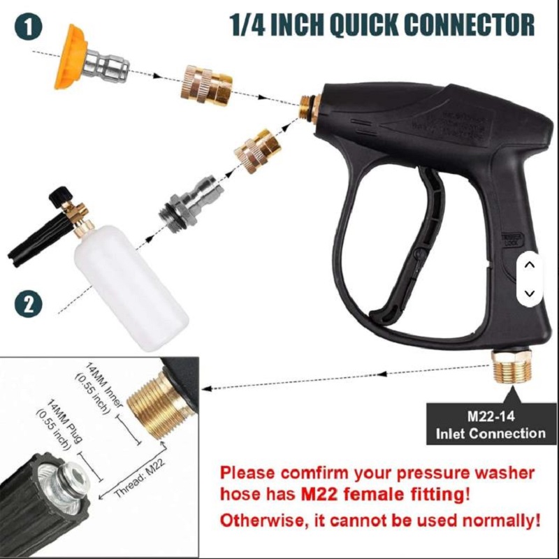 자동차 세척기 고압 세척 건 폼 제트 병 조절 가능한  - Pressure Washer Foam Gun 리뷰 및 가격